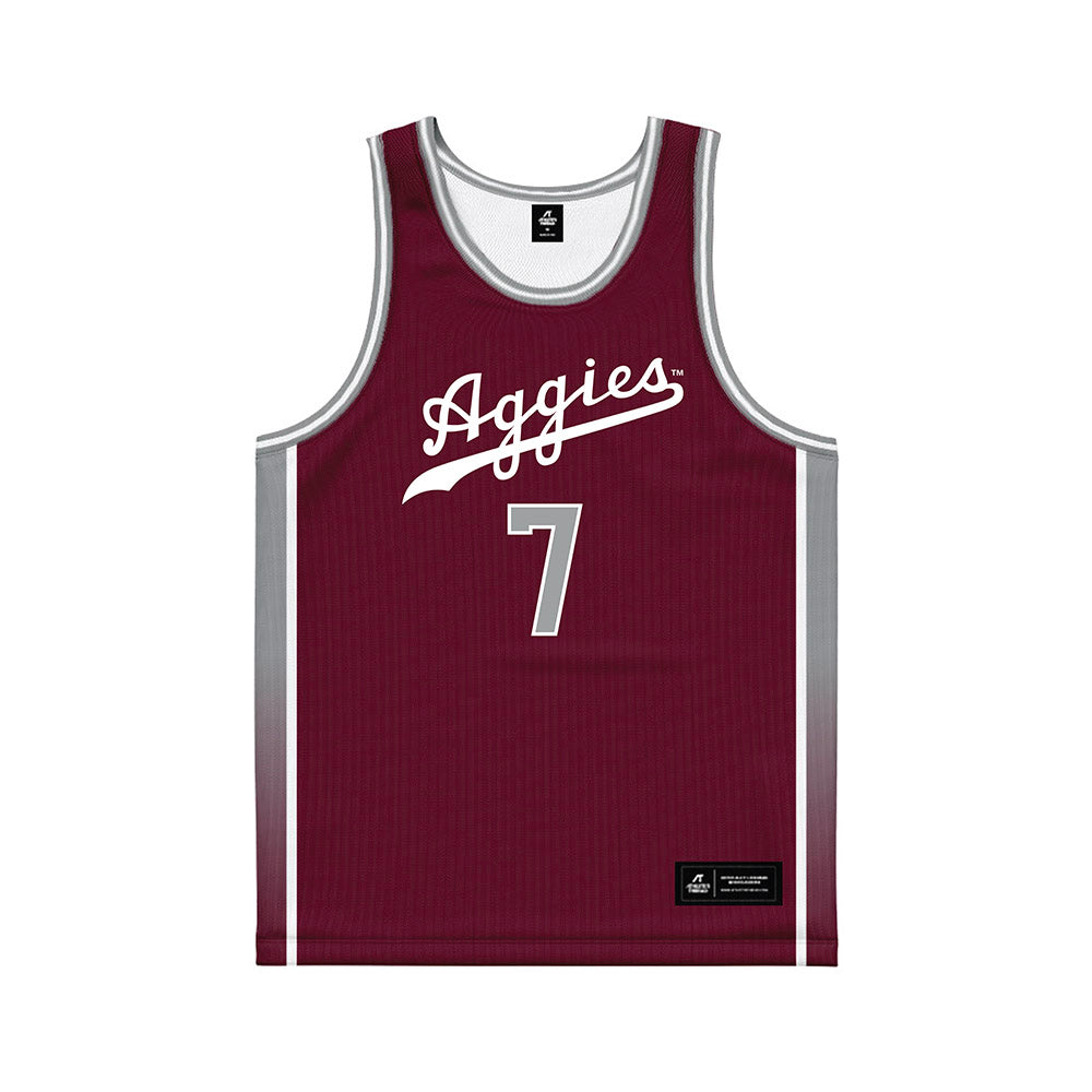 Texas A&M - NCAA Women's Basketball : Pien Steenbergen - Maroon Basketball Jersey-0