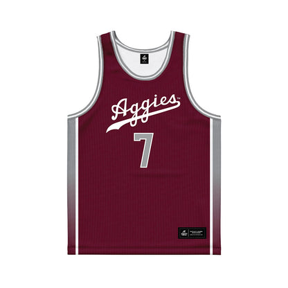 Texas A&M - NCAA Women's Basketball : Pien Steenbergen - Maroon Basketball Jersey-0