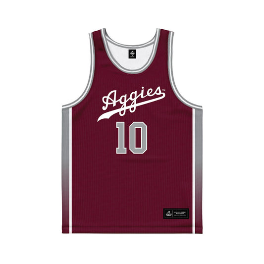 Texas A&M - NCAA Women's Basketball : Lemyah Hylton - Maroon Basketball Jersey-0
