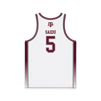 Texas A&M - NCAA Women's Basketball : Vanessa Saidu - White Basketball Jersey-1