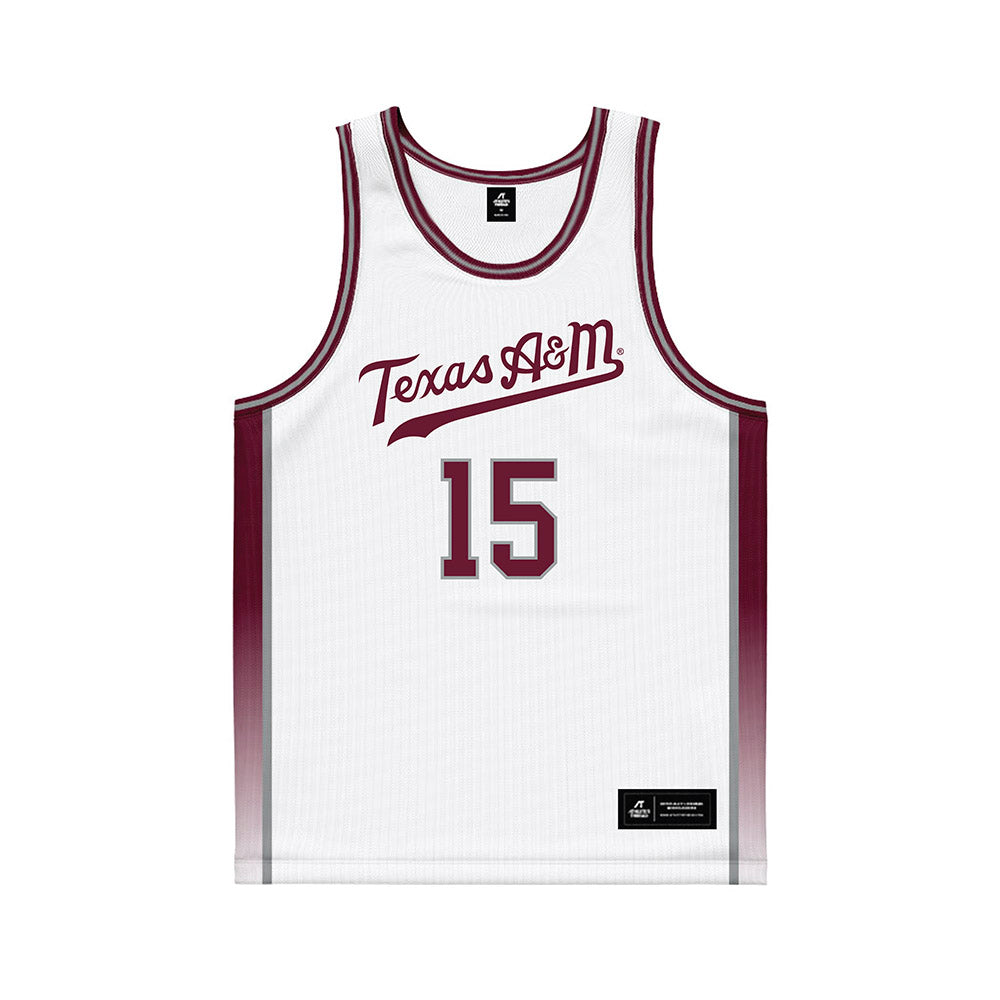 Texas A&M - NCAA Women's Basketball : Ibifaa Azogu - White Basketball Jersey-0