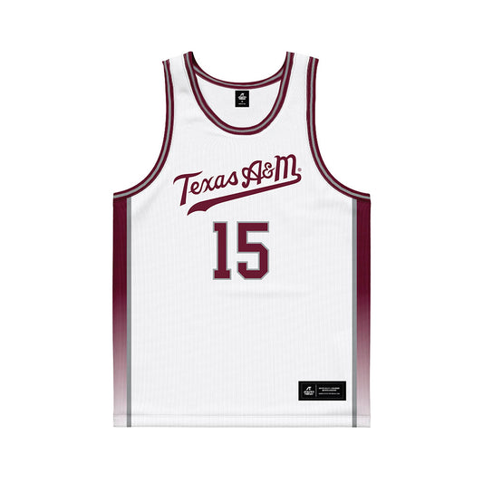 Texas A&M - NCAA Women's Basketball : Ibifaa Azogu - White Basketball Jersey-0