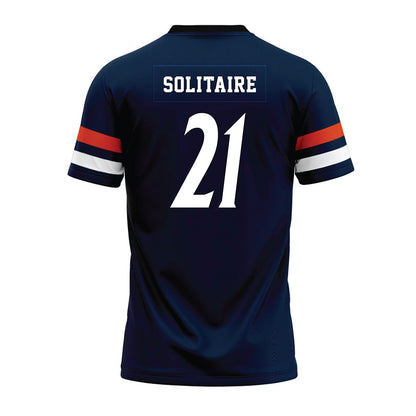 UTSA - NCAA Football : J.C. Solitaire - Navy Premium Football Jersey-1