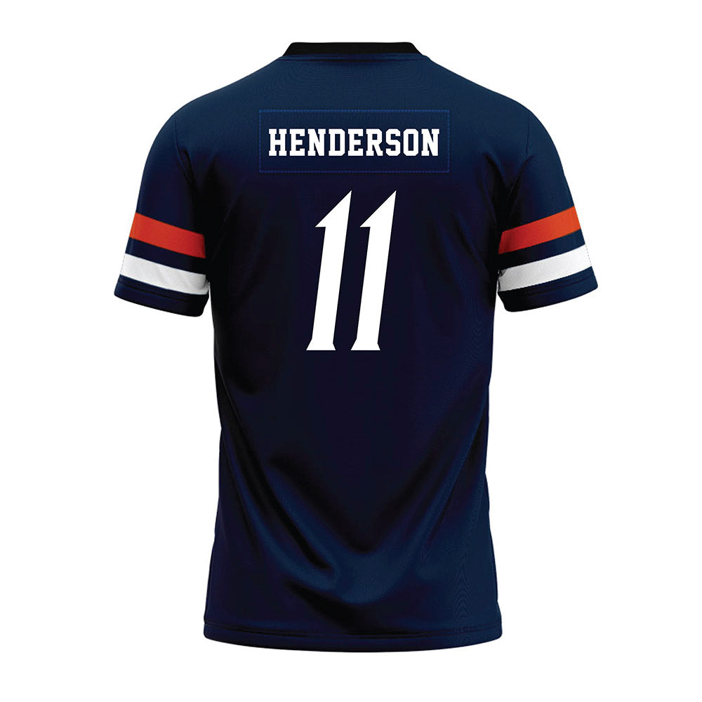 UTSA - NCAA Football : Will Henderson - Navy Premium Football Jersey-1