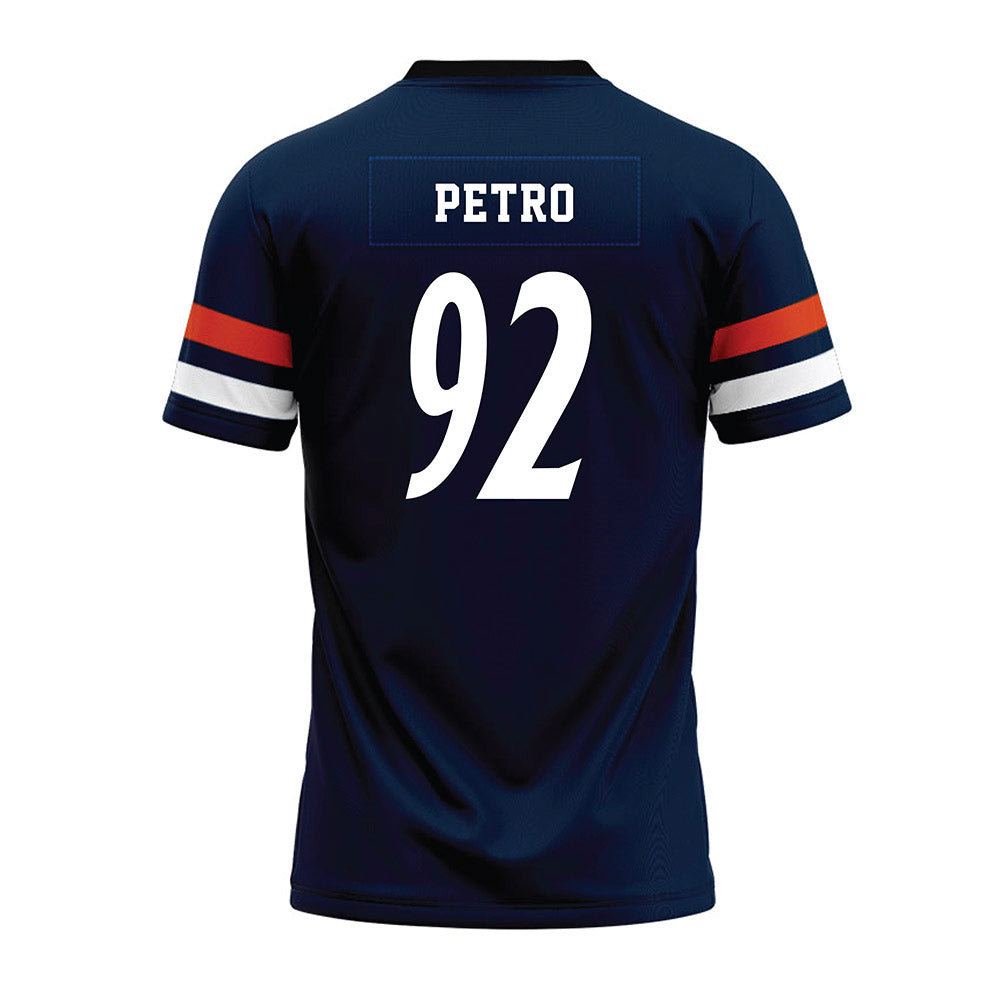 UTSA - NCAA Football : Michael Petro - Navy Premium Football Jersey-1