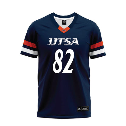 UTSA - NCAA Football : Prince Hall - Navy Premium Football Jersey-0