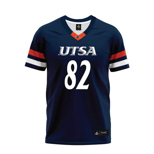 UTSA - NCAA Football : Prince Hall - Navy Premium Football Jersey-0
