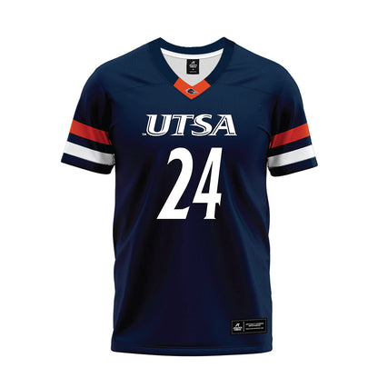 UTSA - NCAA Football : RJ Lester - Navy Premium Football Jersey-0