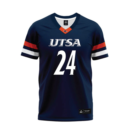 UTSA - NCAA Football : RJ Lester - Navy Premium Football Jersey-0