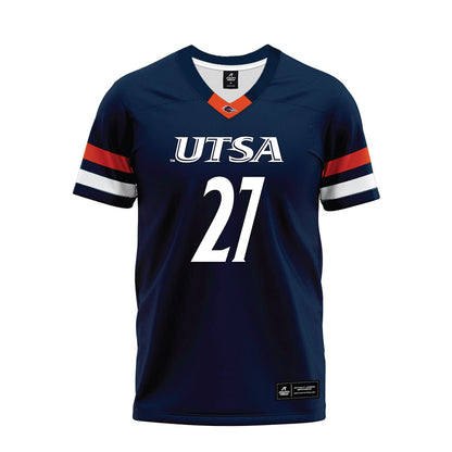UTSA - NCAA Football : Jakevian Rodgers - Navy Premium Football Jersey-0