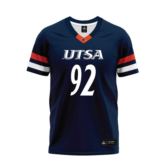 UTSA - NCAA Football : Michael Petro - Navy Premium Football Jersey-0