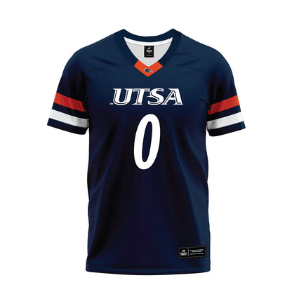 UTSA - NCAA Football : Archie Chambers - Navy Premium Football Jersey-0