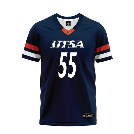UTSA - NCAA Football : Amare Johnson - Navy Premium Football Jersey-0