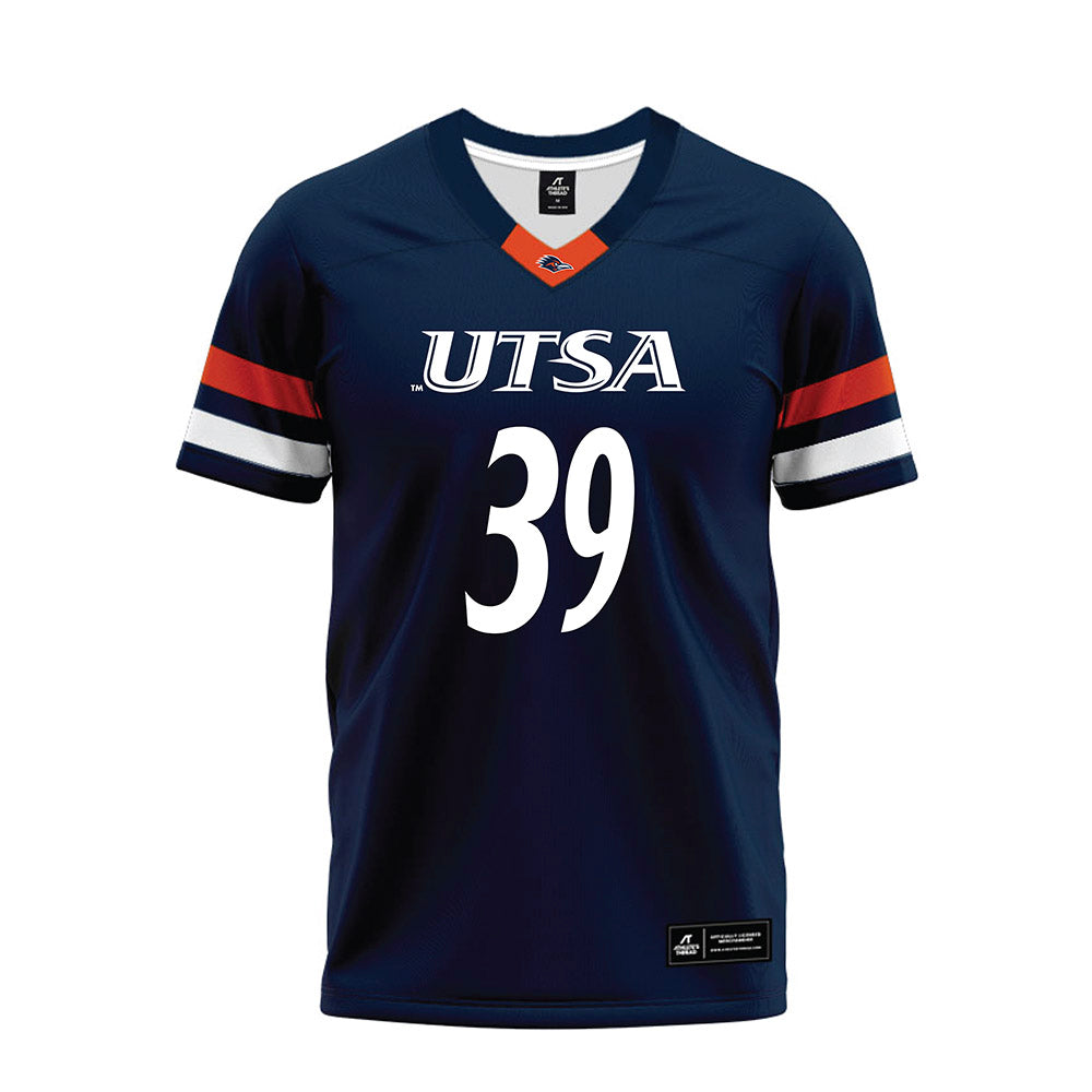 UTSA - NCAA Football : Lawrence Brown - Navy Premium Football Jersey-0