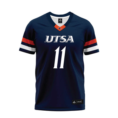 UTSA - NCAA Football : Will Henderson - Navy Premium Football Jersey-0