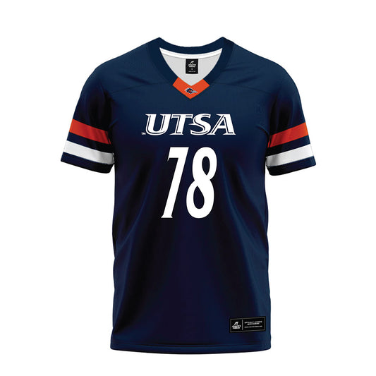 UTSA - NCAA Football : Jonah Miller - Navy Premium Football Jersey-0