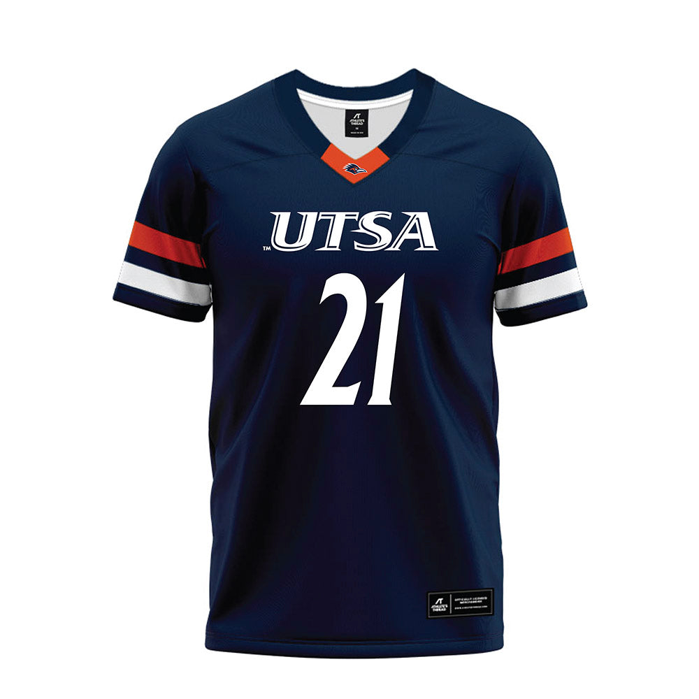 UTSA - NCAA Football : Jarvse Dickerson Jr - Navy Premium Football Jersey-0