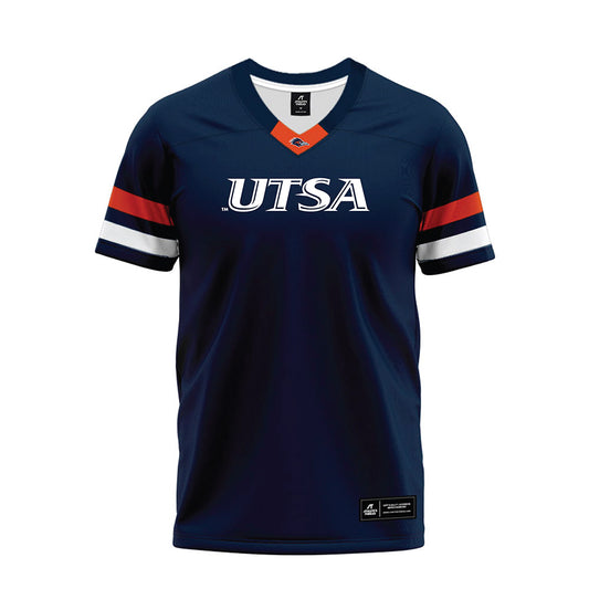 UTSA - NCAA Football : Aden Hall - Navy Premium Football Jersey-0