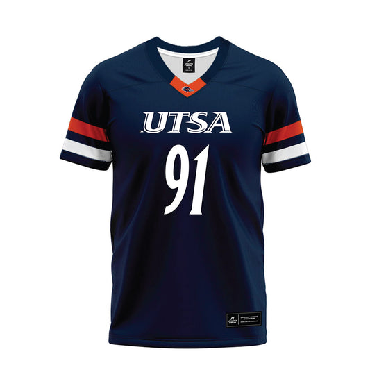 UTSA - NCAA Football : Jusiah Sampleton - Navy Premium Football Jersey-0