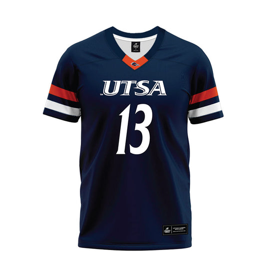 UTSA - NCAA Football : Jamel Hardy - Navy Premium Football Jersey-0