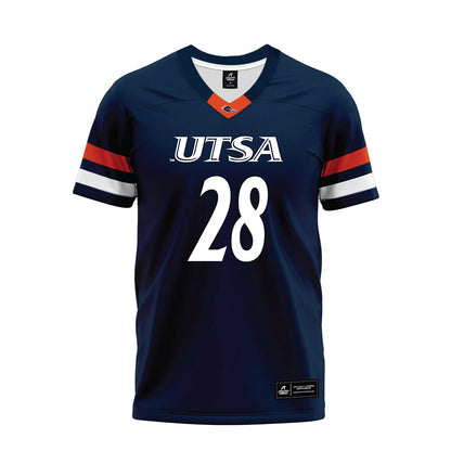 UTSA - NCAA Football : A'Marion Peterson - Navy Premium Football Jersey-0
