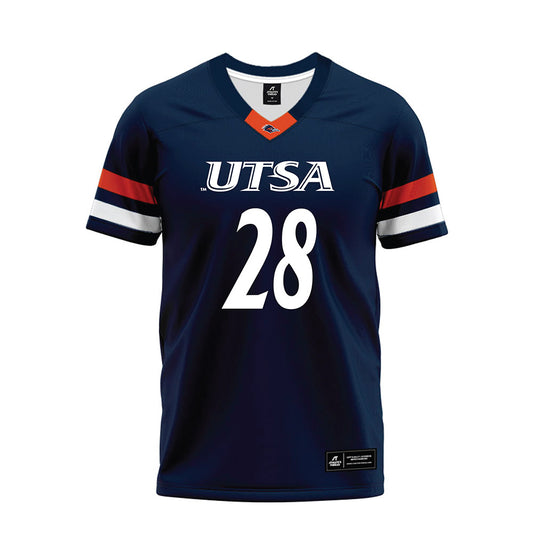UTSA - NCAA Football : A'Marion Peterson - Navy Premium Football Jersey-0