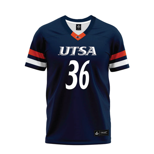 UTSA - NCAA Football : T.J. Laurent - Navy Premium Football Jersey-0