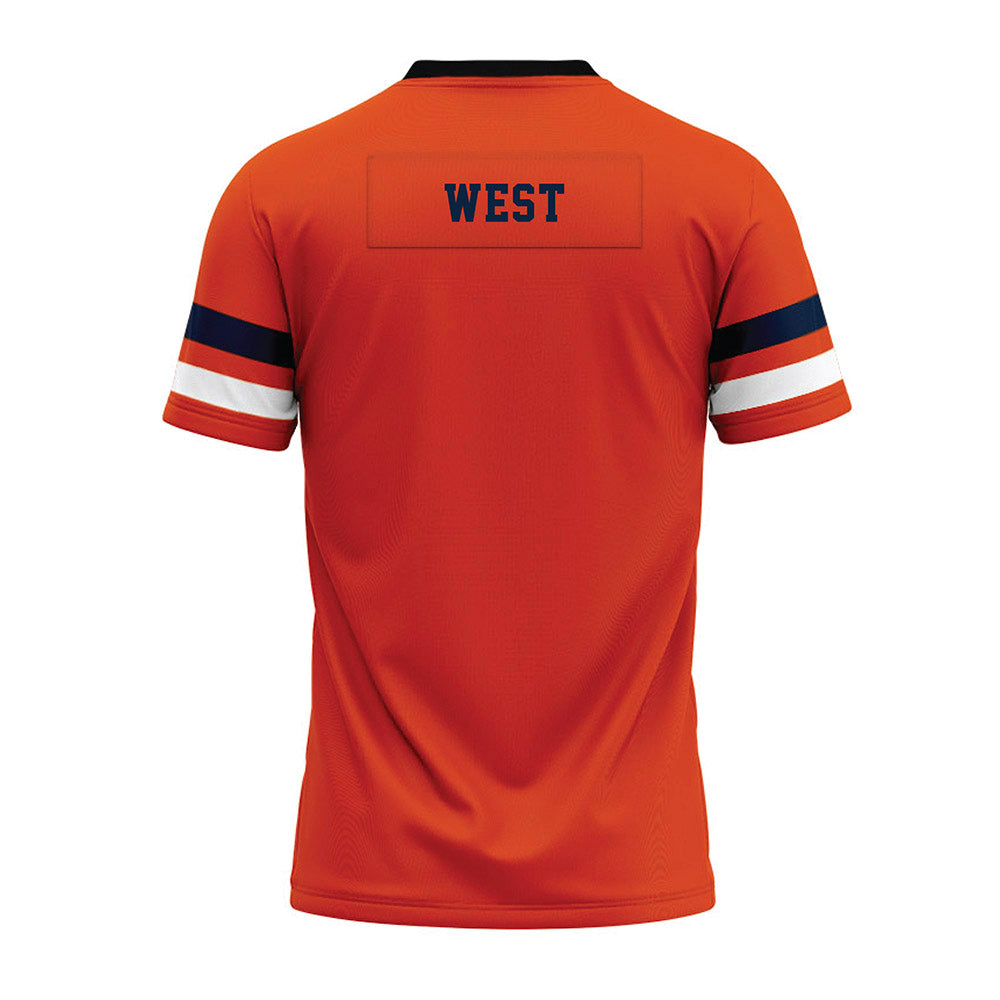 UTSA - NCAA Football : Tyrone West - Orange Premium Football Jersey-1