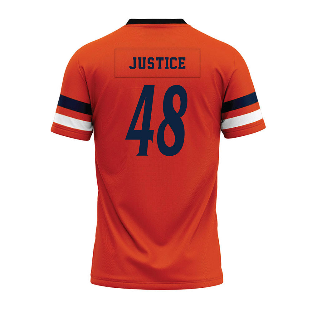 UTSA - NCAA Football : King Justice - Orange Premium Football Jersey-1