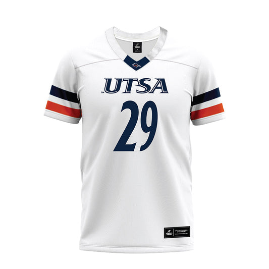 UTSA - NCAA Football : Tangoh Njoh - White Premium Football Jersey-0