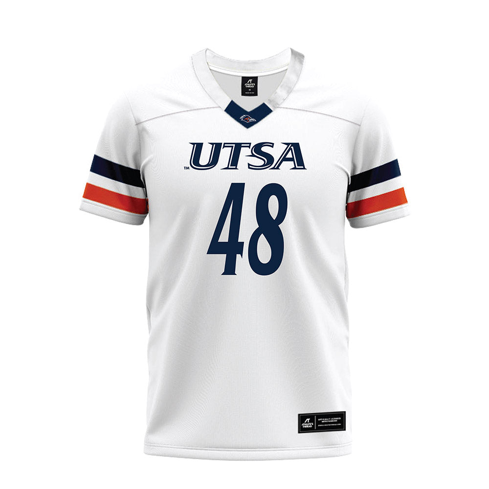 UTSA - NCAA Football : King Justice - White Premium Football Jersey-0