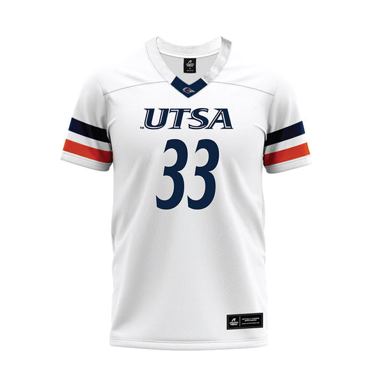 UTSA - NCAA Football : Cael Meisman - White Premium Football Jersey-0