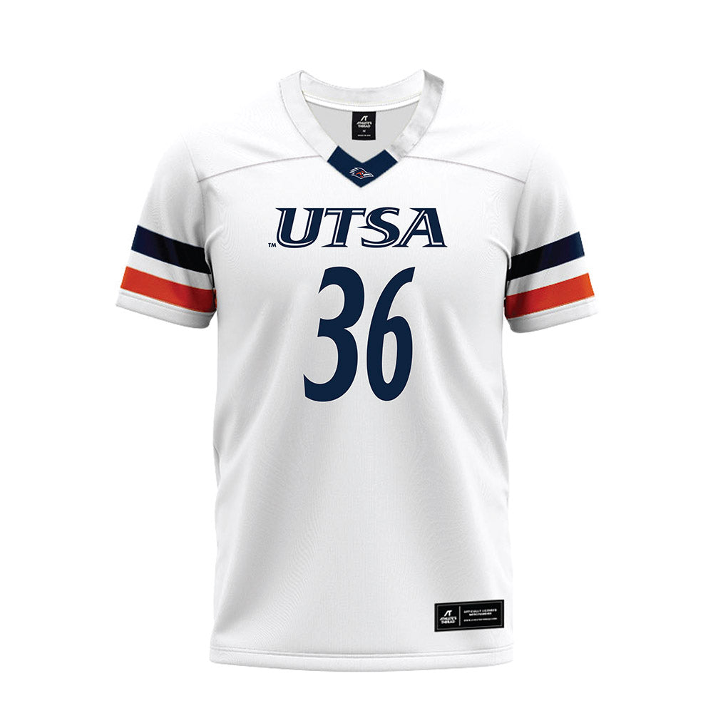 UTSA - NCAA Football : T.J. Laurent - White Premium Football Jersey-0
