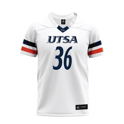 UTSA - NCAA Football : T.J. Laurent - White Premium Football Jersey-0