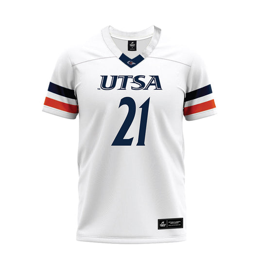 UTSA - NCAA Football : JC Solitaire - White Premium Football Jersey-0