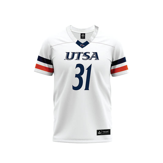 UTSA - NCAA Football : Caleb Garcia - White Premium Football Jersey-0