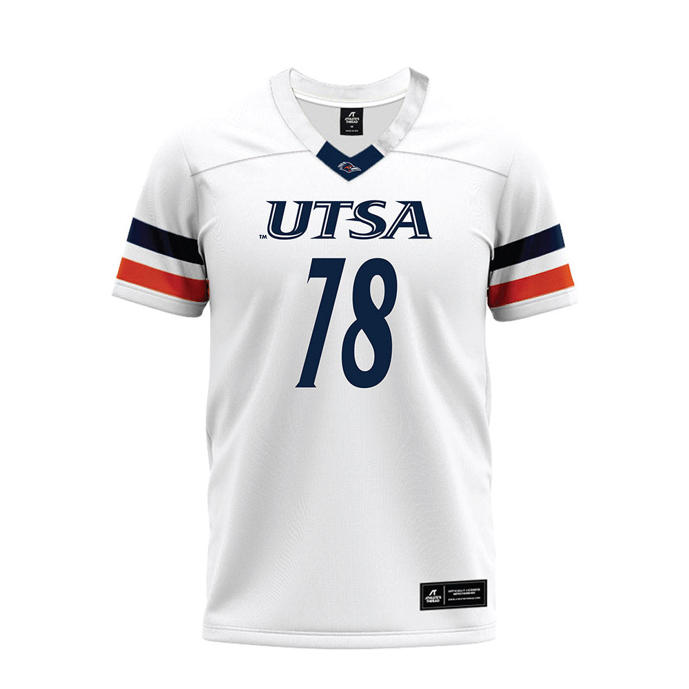 UTSA - NCAA Football : Jonah Miller - White Premium Football Jersey-0