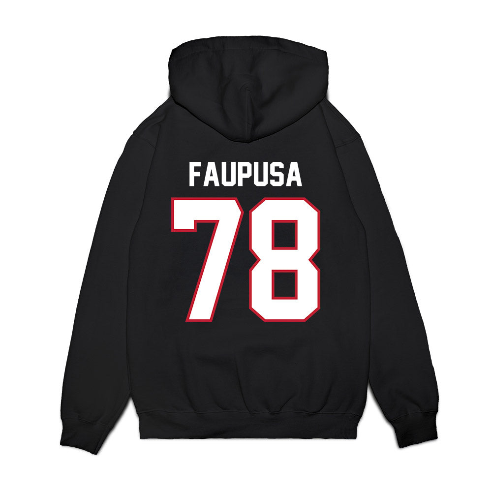 Arizona - NCAA Football : Manoah Faupusa - Vintage Helmet Premium Hooded Sweatshirt-1