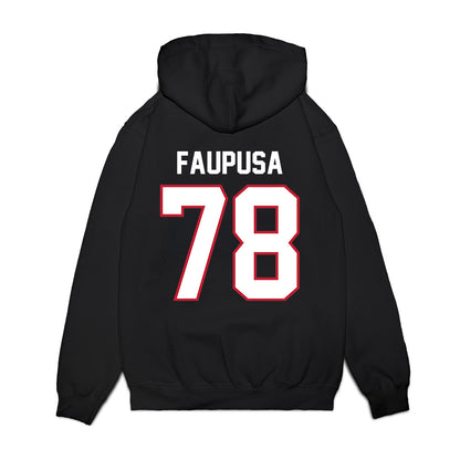 Arizona - NCAA Football : Manoah Faupusa - Vintage Helmet Premium Hooded Sweatshirt-1