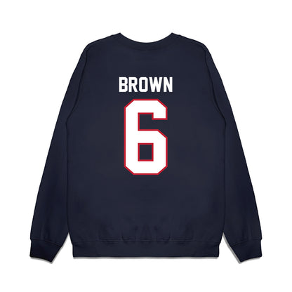 Arizona - NCAA Football : Taye Brown - Vintage Helmet Premium Crewneck Sweatshirt-1