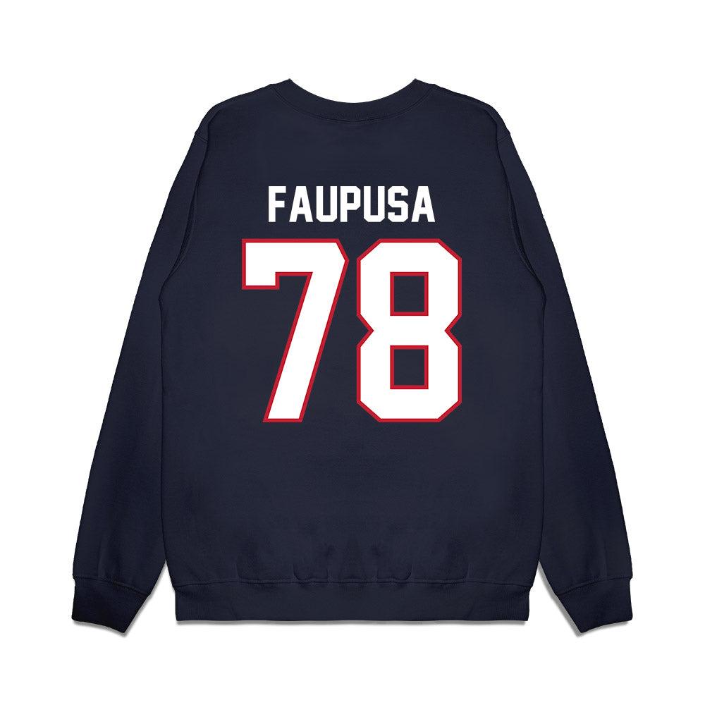 Arizona - NCAA Football : Manoah Faupusa - Vintage Helmet Premium Crewneck Sweatshirt-1