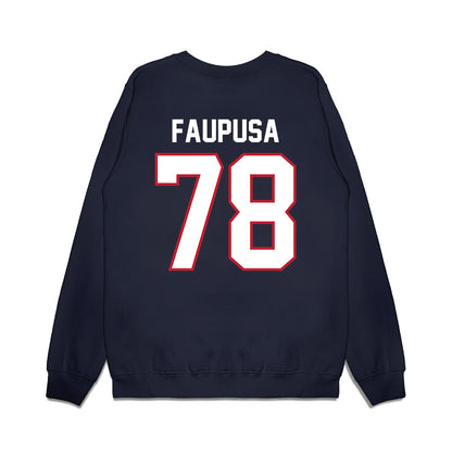 Arizona - NCAA Football : Manoah Faupusa - Vintage Helmet Premium Crewneck Sweatshirt-1