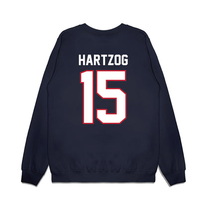 Arizona - NCAA Football : Malcolm Hartzog - Vintage Helmet Premium Crewneck Sweatshirt-1