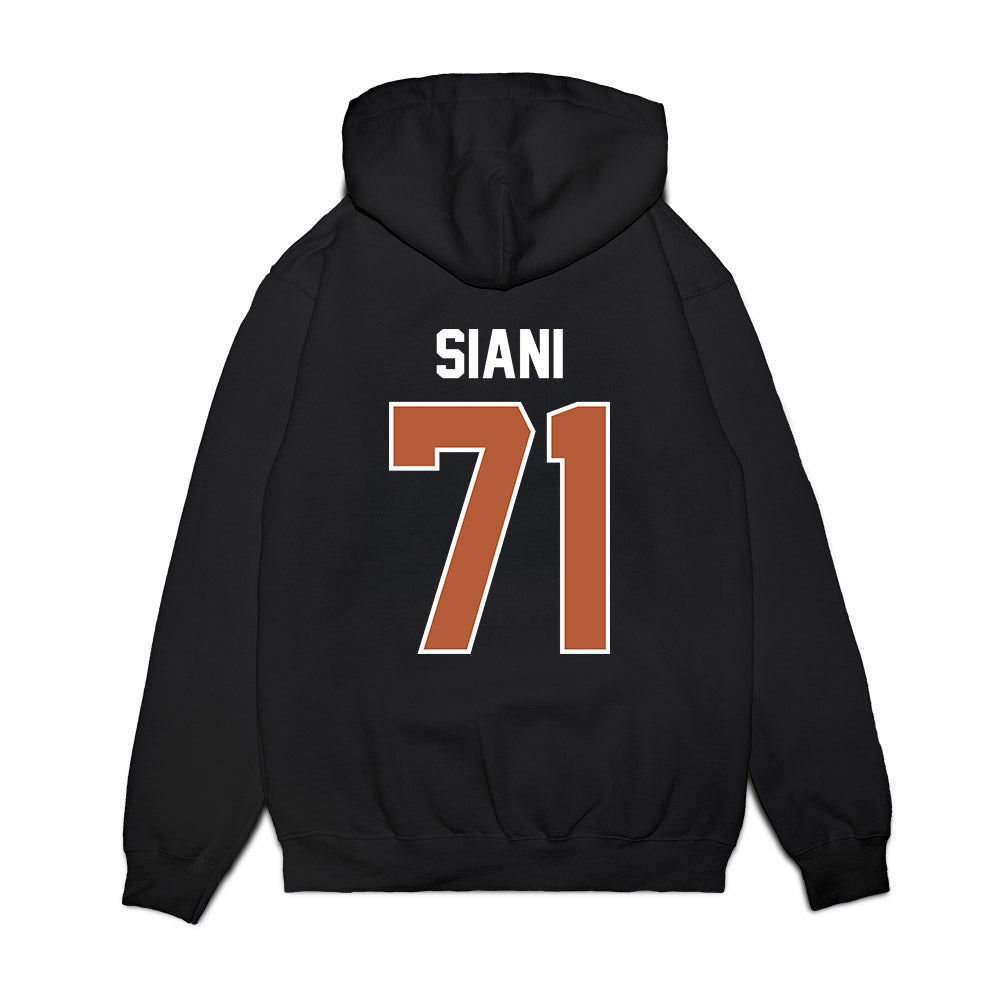 Texas - NCAA Football : Melvin Siani - Vintage Helmet Premium Hooded Sweatshirt-1
