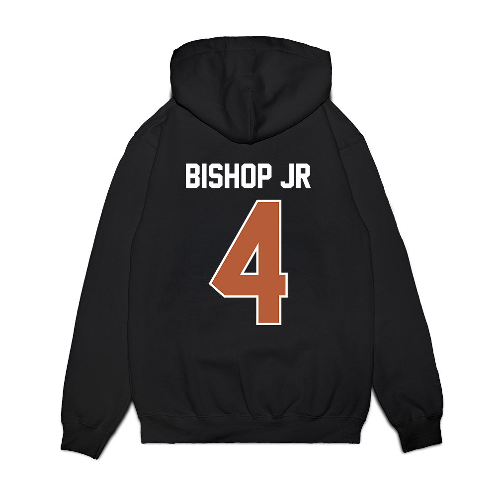 Texas - NCAA Football : Jermaine Bishop Jr - Vintage Helmet Premium Hooded Sweatshirt-1
