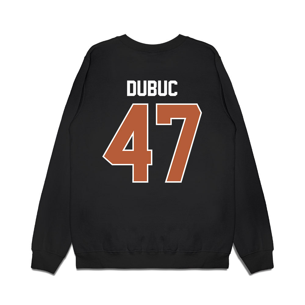 Texas - NCAA Football : Trey Dubuc - Vintage Helmet Premium Crewneck Sweatshirt-1