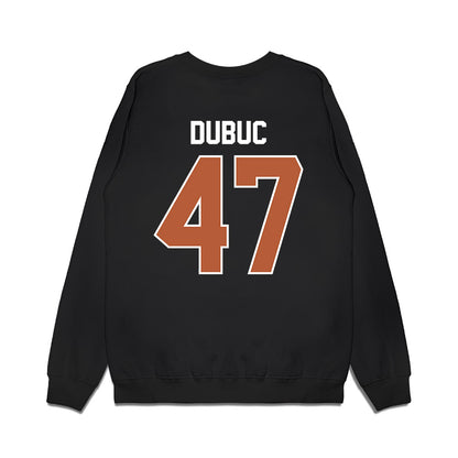 Texas - NCAA Football : Trey Dubuc - Vintage Helmet Premium Crewneck Sweatshirt-1