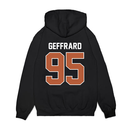 Texas - NCAA Football : Ian Geffrard - Vintage Helmet Premium Hooded Sweatshirt-1