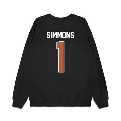 Texas - NCAA Football : Colin Simmons - Vintage Helmet Premium Crewneck Sweatshirt-1