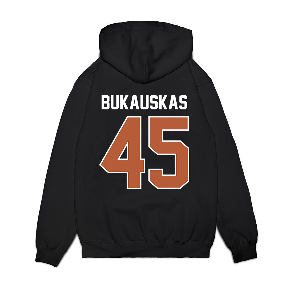 Texas - NCAA Football : Mikey Bukauskas - Vintage Helmet Premium Hooded Sweatshirt-1